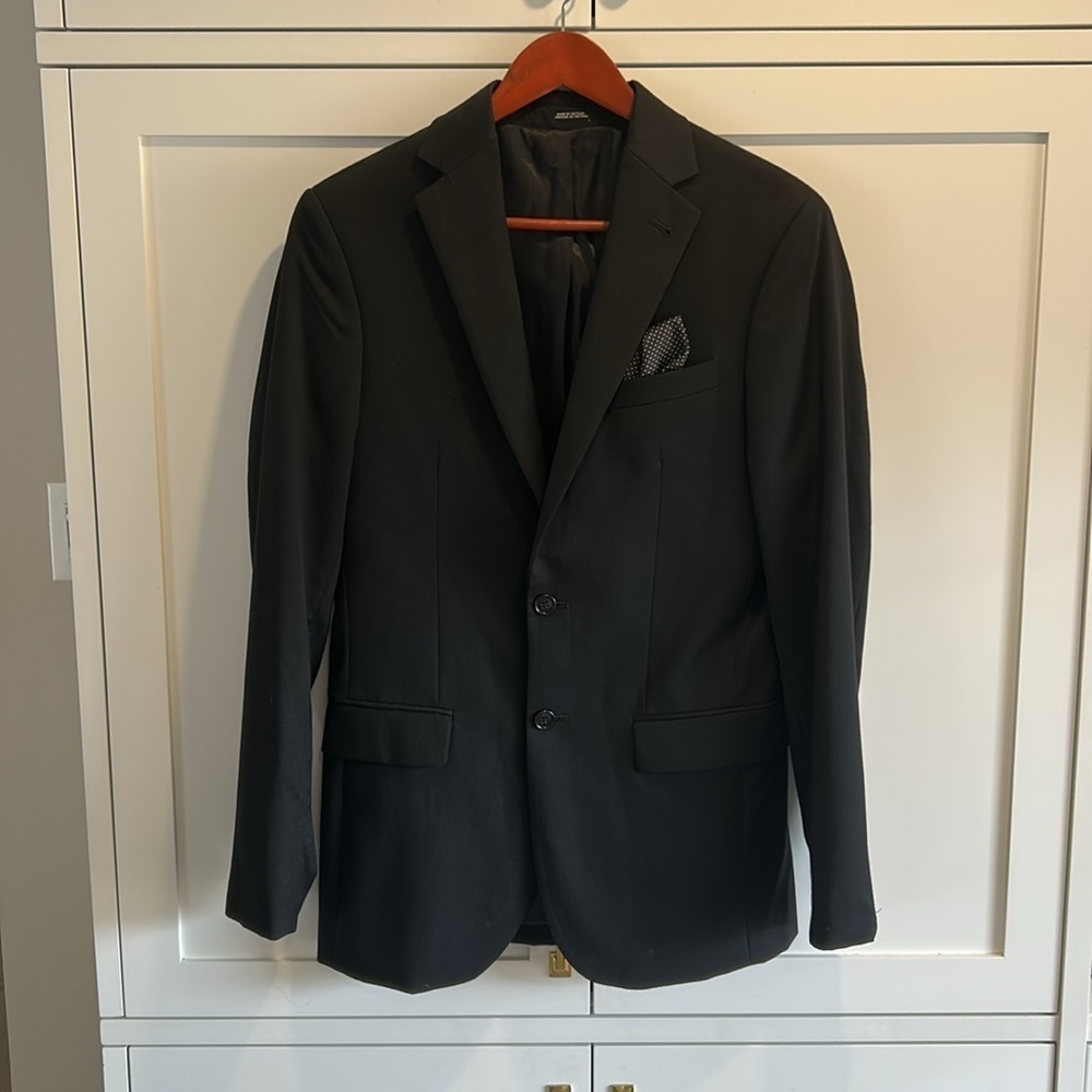 Joseph Abboud Men's Wool Black Jacket Blazer size 36 Long
